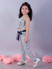 Kids White Regular Co-ords