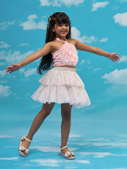 Kids Pink Regular Co-ords
