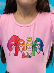 Kids Pink  Regular Co-ords