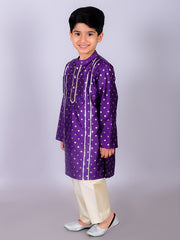 Kids Purple Regular Kurti Set