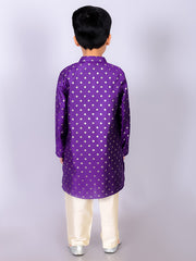 Kids Purple Regular Kurti Set