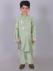 Kids Sea Green  Regular Kurti Set