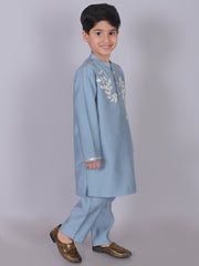 Kids Blue Regular Kurti Set