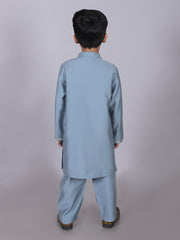 Kids Blue Regular Kurti Set