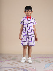 Kids Purple Regular Co-ords