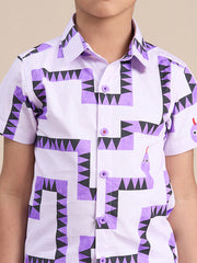 Kids Purple Regular Co-ords