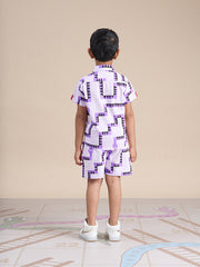 Kids Purple Regular Co-ords