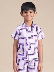 Kids Purple Regular Shirts