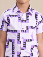 Kids Purple Regular Shirts