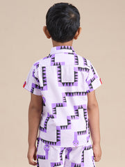 Kids Purple Regular Shirts