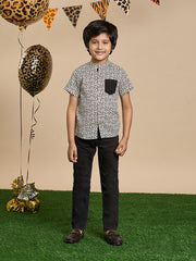 Kids Brown Regular Shirts