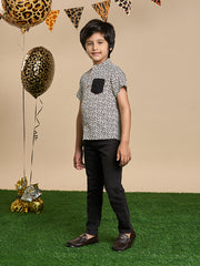 Kids Brown Regular Shirts