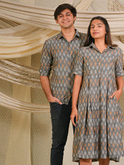 Cotton Graphic Grey Couple Combo