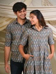 Cotton Graphic Grey Couple Combo