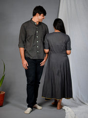 Cotton Black Kantha Couple Combo