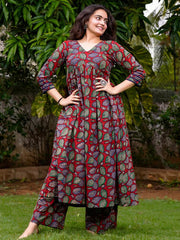 Berry Maroon Kurta Set