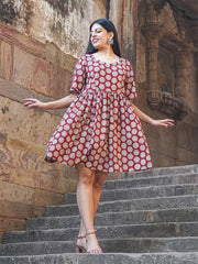 Womens Red Regular Dress