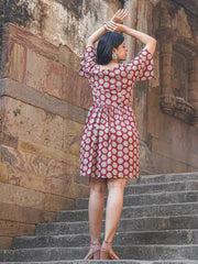 Womens Red Regular Dress