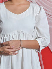Womens White Regular Dress