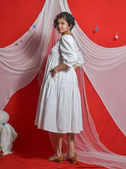 Womens White Regular Dress