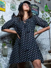 Womens Black Regular Dress