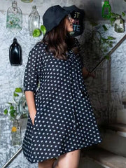 Womens Black Regular Dress