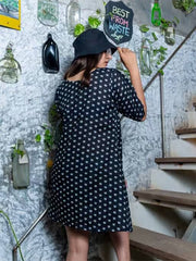 Womens Black Regular Dress