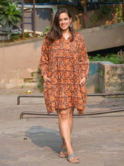 Womens Maroon Regular Dress