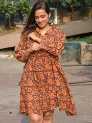 Womens Maroon Regular Dress
