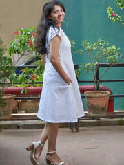 Womens White Regular Dress