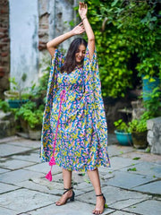 Womens Blue Regular Dress