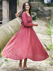 Womens Red Regular Dress