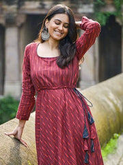Womens Red Regular Dress