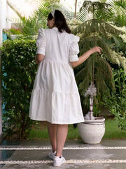 Womens White Regular Dress