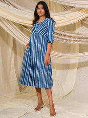 Womens Blue Regular Dress