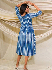 Womens Blue Regular Dress