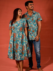 Cotton Foliate Floral Couple Combo