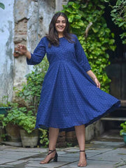 Womens Blue Regular Dress