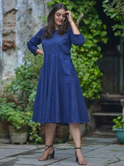 Womens Blue Regular Dress