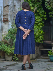 Womens Blue Regular Dress