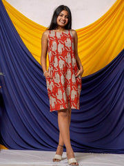 Womens Red Regular Dress
