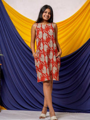 Womens Red Regular Dress