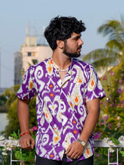 Mens Purple Regular Shirt