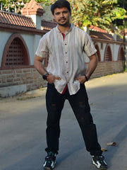 Mens Maroon Regular Shirt