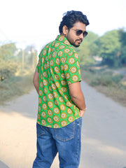 Mens Green Regular Shirt