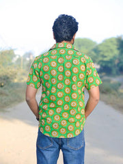 Mens Green Regular Shirt