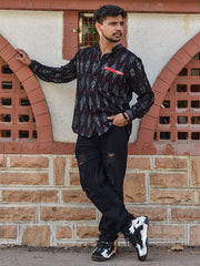 Mens Black Regular Shirt