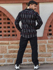 Mens Black Regular Shirt