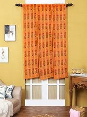 Orange  Regular Curtains