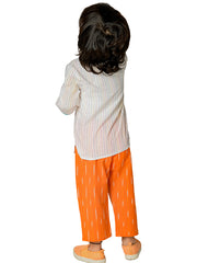 Kids White  Regular Co-ords
